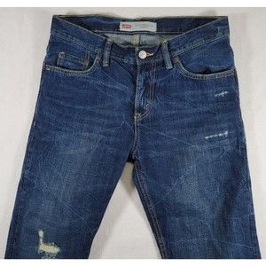 Levis 502 Regular Taper W 27 L 27 Mid-Rise Size 14 REG Distressed Striation Wash